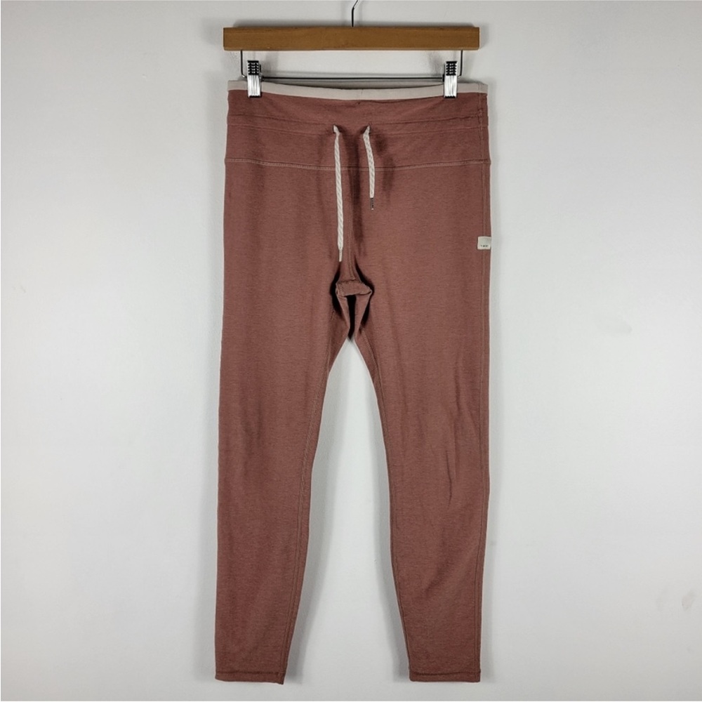 Vuori Vibe Elevation High Waist Drawstring Ankle Leggings Dusty Rose Mauve Sz M - Picture 2 of 14